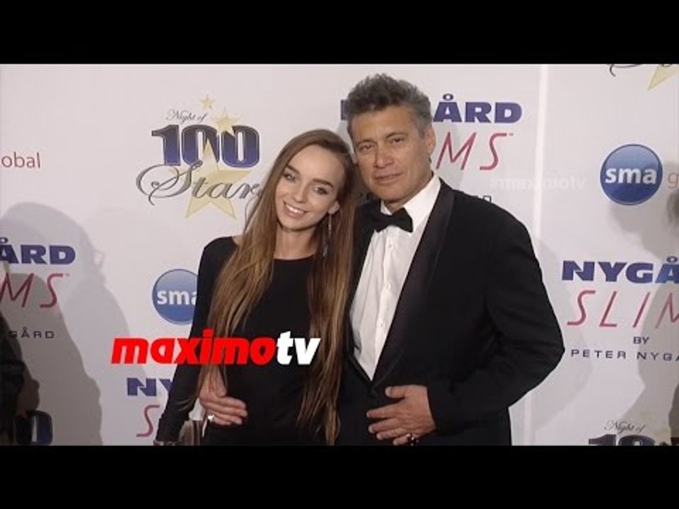 Steven Bauer & 18-Year Old Girlfriend Lyda Loudon "Night of 100 Stars" Oscars 2015 Viewing Party