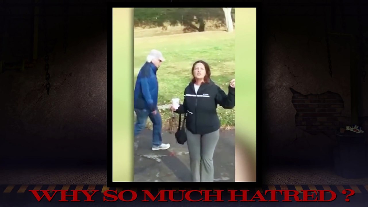 California Woman verbally & then Physically attacks Muslims  What A BIGOT [Full HD,1080p]