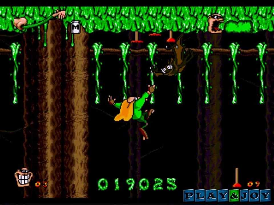 Boogerman - Flatulent Swamps lvl 3 (sega mega drive)