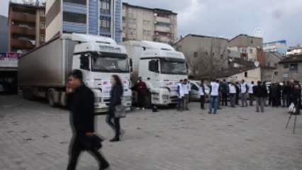 Ağrı'dan Suriye'ye 2 Tır Yardım