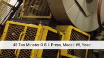 45 Ton Minster O.B.I. Press For Sale