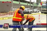 Sedapal realiza operativo contra conexiones clandestinas de agua en San Luis