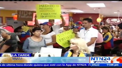 Venezolanos residentes en Miami se unen a protesta en rechazo del Gobierno de Nicolás Maduro
