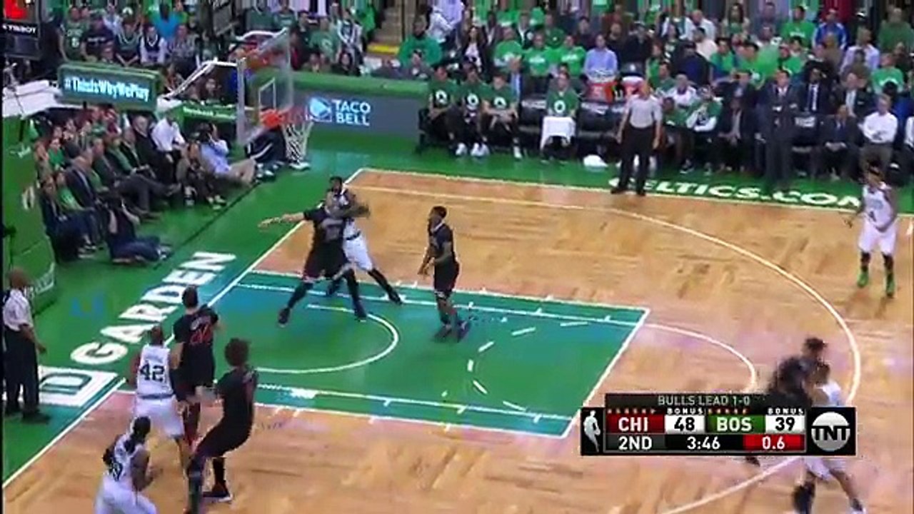 Amazing Rajon Rondo full court assist to Jimmy Butler  April 18, 2017