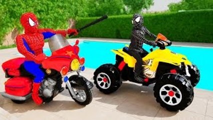 Bad Baby RUN AWAY From POLICE Spiderman! Cars For Kids Toys w/ Hulk & Joker Compilation in