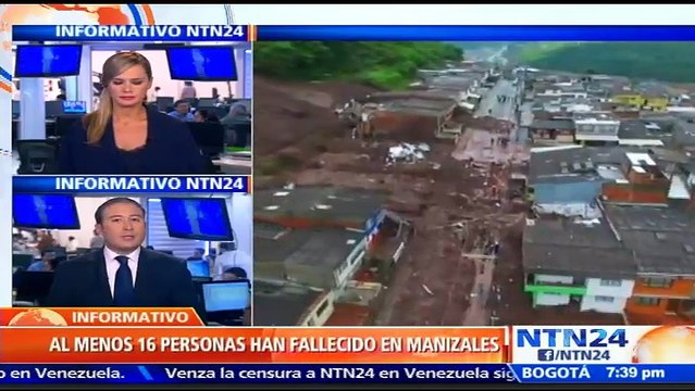 Al menos 16 muertos deja temporal invernal en Manizales, Colombia