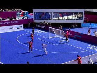 Football 5-a-side FRA vs TUR - 2nd half - Men's Team - B1 Prelims -London 2012 Paralympic Games
