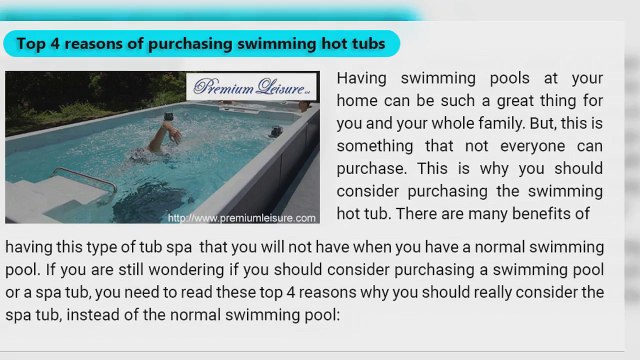 Swimming Hot Tubs