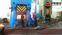 how train wheel to be forged on CNC fully hydraulic die forging hammer