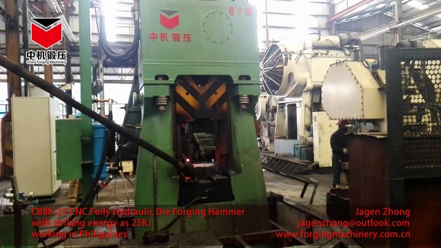 poleline hardware to be forged on CNC fully hydraulic die forging hammer