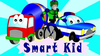 An excavator-loader and a truck! Let’s learn geometric shapes! (P.2)