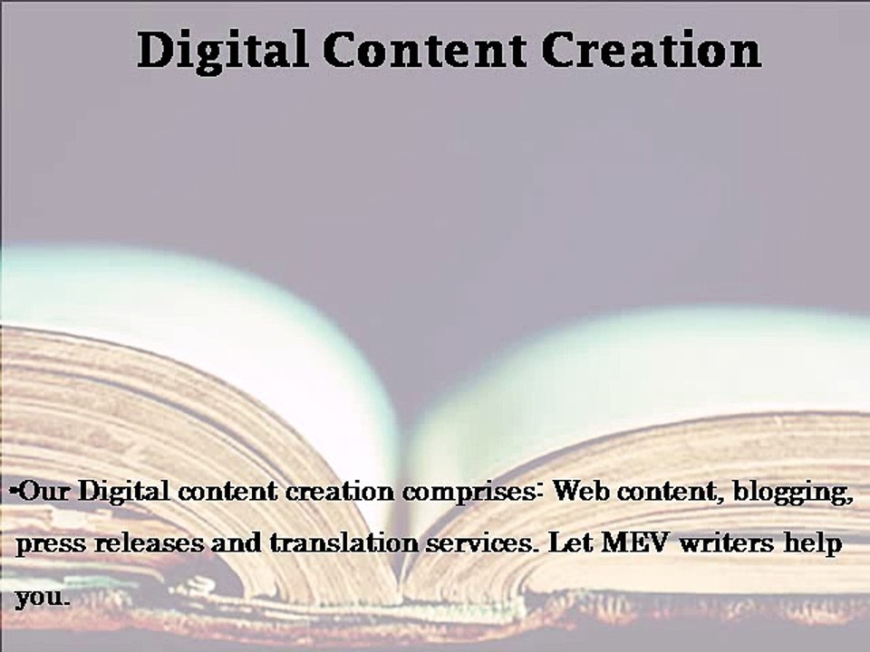 Digital Content Creation - mevstudios.com