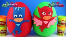 Play Masks Giant Play Doh Surprise Eggs Disney Blind Bags Owlette Gekk