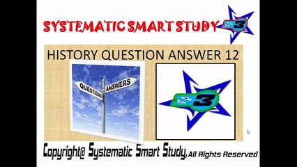 HISTORY QUESTION ANSWER 12 ENGLISH
