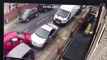 Dramatic moment car smashes into four parked vehicles - Daily Mail Online[via torchbrowser.com]