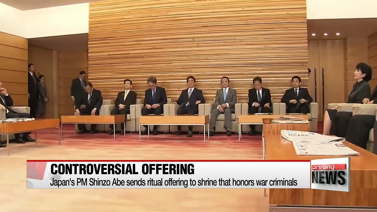 Japanese Prime Minister Shinzo Abe sends ritual offering to war shrine