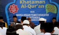Ratusan Napi Ikut Khataman Quran di Dalam Lapas