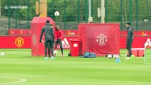 Ashley Young trolls Daley Blind during Man Utd training