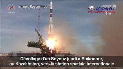 Espace : un Russe et un Américain en route vers l'ISS