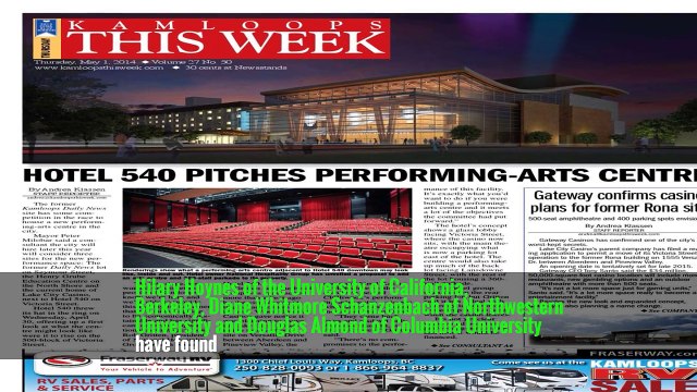 Hilary Hoynes of the University of California, Berkeley, Diane Whitmore Schanzenbach of Northwestern University and Douglas Almond of Columbia University have found