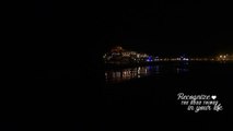 Sonido Olas del  Mar Relajante con Vistas Nocturnas al Castillo Peñiscola