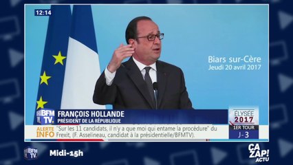 François Hollande : "Je laisserai à mon successeur un pays en bien meilleur état que celui que j'ai trouvé