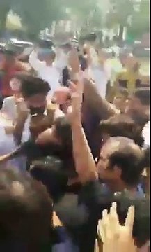 Outside supreme court today when PTI workers saw PMLN workers