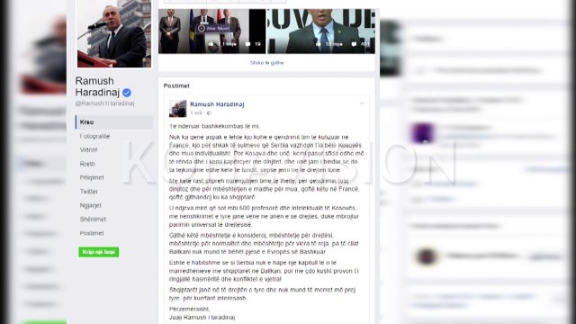 Haradinaj flet për mbështetjen që po i bëhet në Kosovë