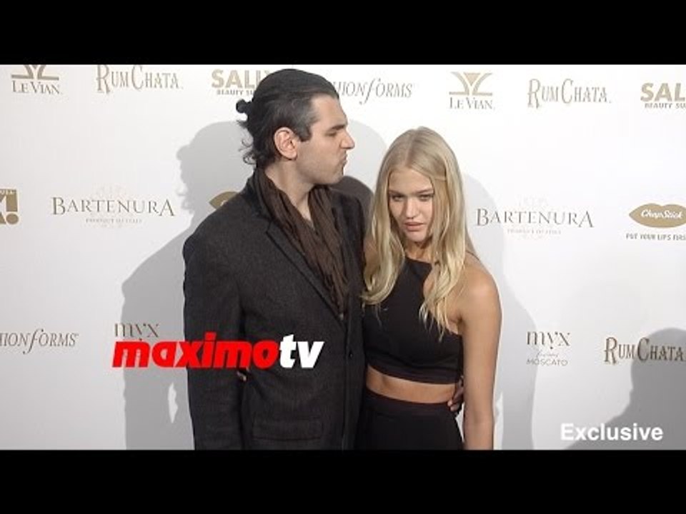 Nick Simmons & Rebecca Szulc | OK! Pre-Grammy Party 2015 | Red Carpet