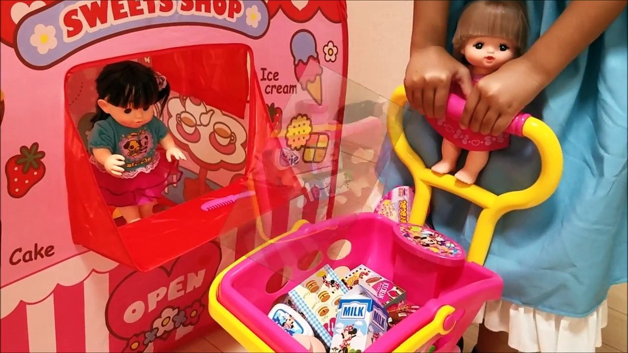 メルちゃん ベビーショッピングカートでお買い物 ごっこ  Mell-chan Doll Gro...