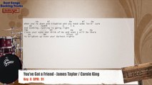 You've Got a Friend - James Taylor / Carole King Drums Backing Track with chords and lyrics