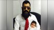 MS Dhoni looking funny in bearded look with daughter Ziva, See pic | Oneindia News