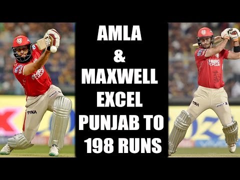 IPL 2017 : Hashim Amla, Glen Maxwell rocketed Punjab to reach 198 runs | Oneindia News