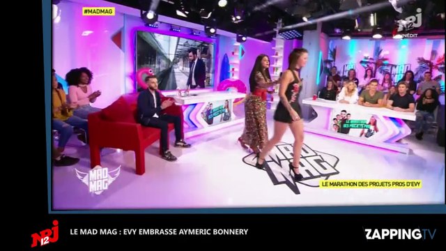 Mad Mag – Evy : Baiser enflammé avec Aymeric Bonnery en plein direct (Vidéo)