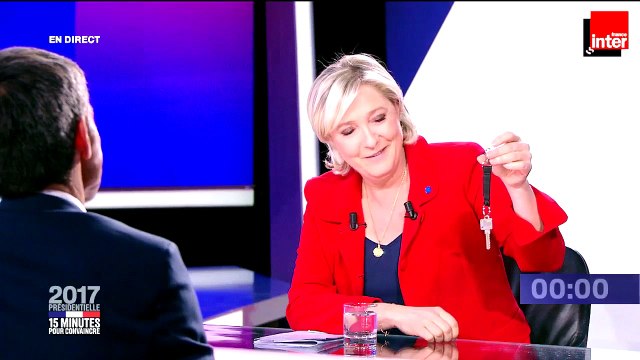 L'objet de Marine Le Pen Je veux rendre aux Français les clés de la maison France