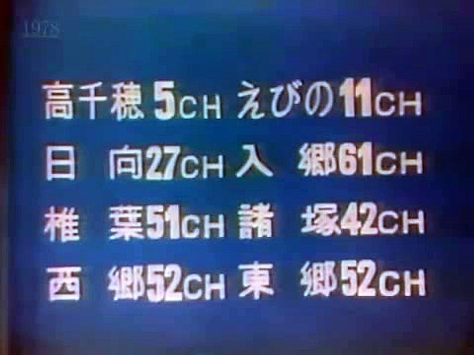 Miyazaki Broadcasting - closedown (1978)