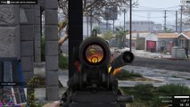 GTA V - PMC vs Vagos Shootout (M249 SAW showcase - Gang War mod) 1440p PC Gameplay