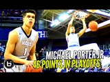 Michael Porter Jr 46 Points In 1st Playoff Game!! Final Score Was 72-59!!