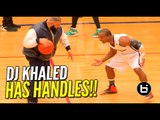 DJ Khaled Shows Off His Handles & Jumper at Antonio Brown Celeb Game