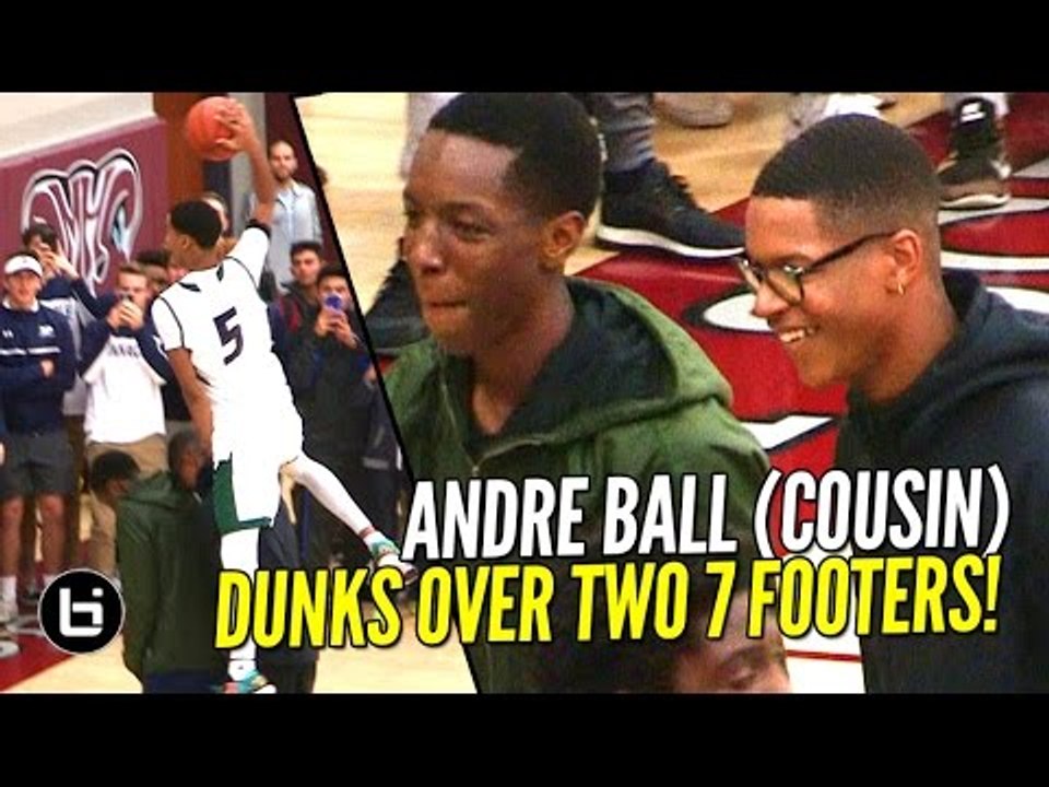 Andre Ball DUNKS OVER Shareef O'neal & Big O at RMHI Dunk Contest! Ball