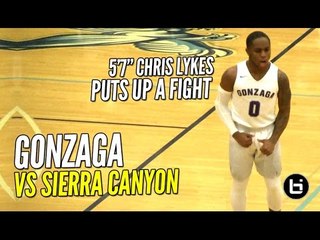 5'7 Chris Lykes Puts Up A FIGHT! Gonzaga vs Sierra Canyon! FULL Highlights