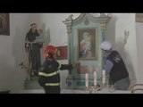 Fiordimonte (MC) - Terremoto, recupero opere in chiesa San Biagio (21.04.17)