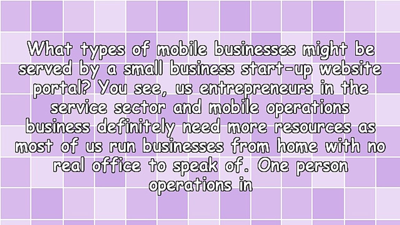 Mobile Business Portal Informational Website Needed To Help Small Business Start-Ups