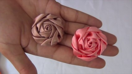 DIY ribbon rose with sewing
