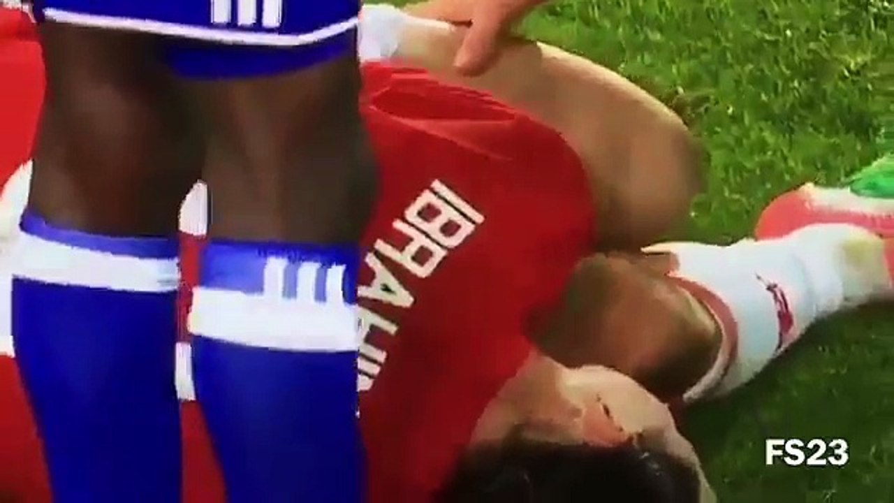 Terrible Injury Ibrahimovic Manchester United vs Anderlecht 20.04.17