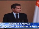 Le président Nicolas Sarkozy rencontre la communauté Française en Cote d`Ivoire
