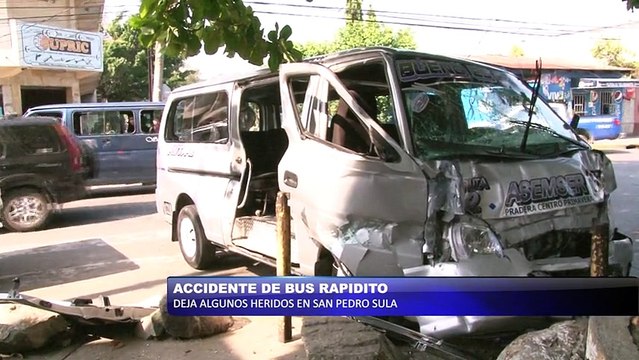 Accidente de bus rapidito deja varios heridos