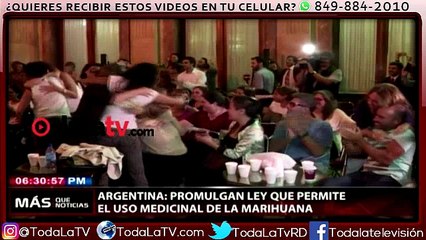 Argentina aprueba el uso medicinal de la marihuana-Más Que Noticias-Video
