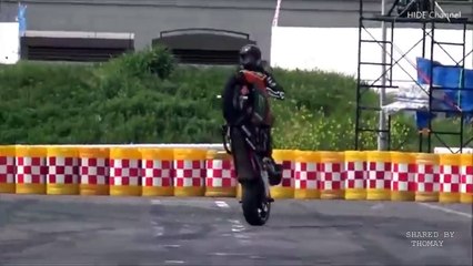 Japanese biker class, performing great motorcycling