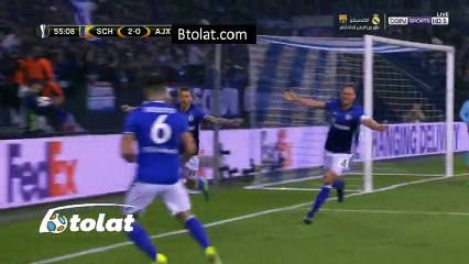 هدف شالكه الثاني في مرمي اياكس (2-0) الدوري الاوروبي